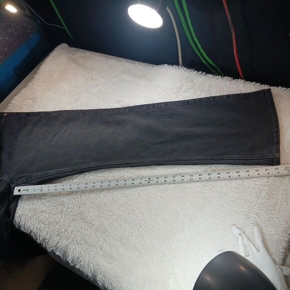 Vintage Harley Davidson Jeans 36x30 Mens Relaxed Leg Black Denim 38W. Y2K - Picture 10 of 13